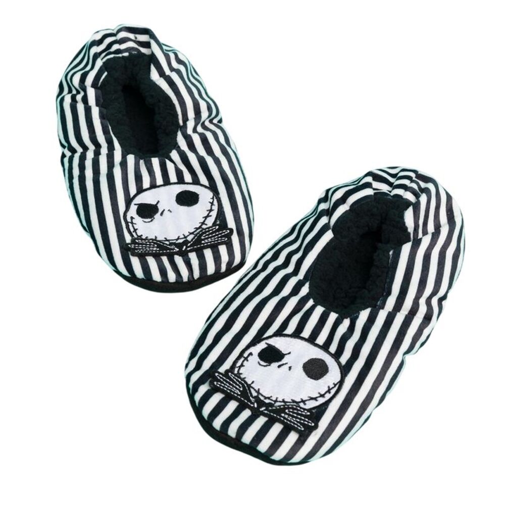 The Nightmare Before Christmas Unisex Adult Jack Skellington Slippers / Black/Wh